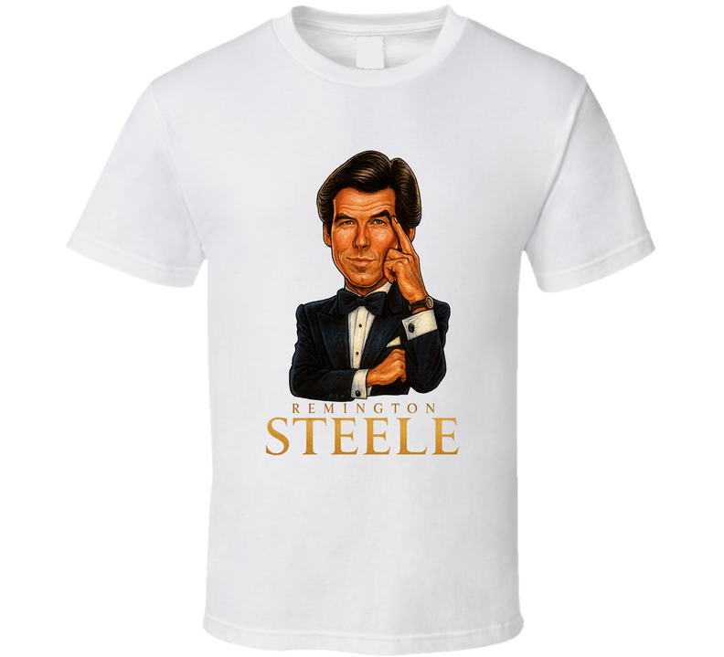 Remington Steele Tv Series Caricature Fan T Shirt Remington Steele Tv Series Caricature Fan T Shirt