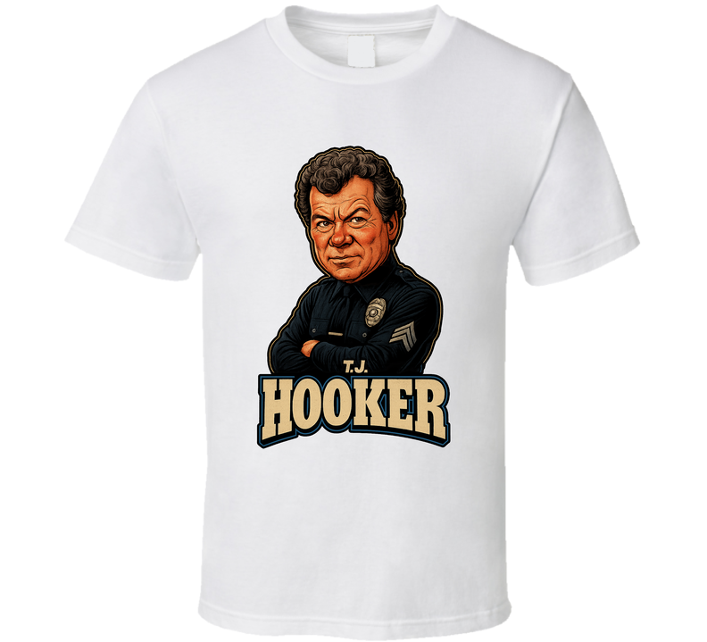 T.j. Hooker Tv Series Caricature Fan T Shirt
