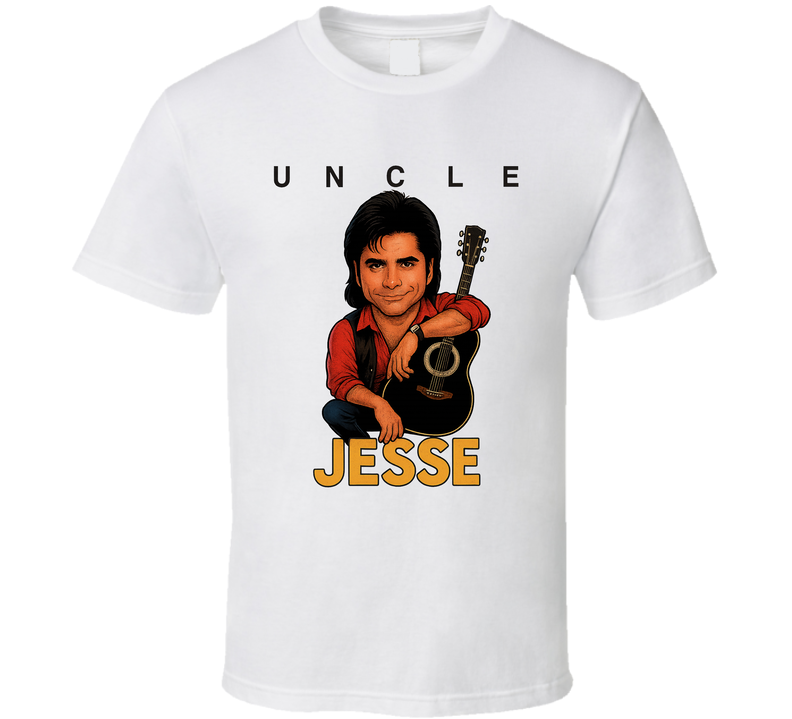 Uncle Jesse Full House Tv Series Caricature Fan T Shirt