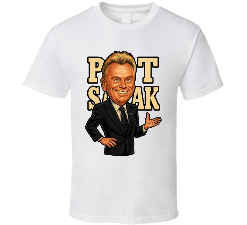 Pat Sajak Wheel Of Fortune Tv Series Caricature Fan T Shirt Pat Sajak Wheel Of Fortune Tv Series Caricature Fan T Shirt