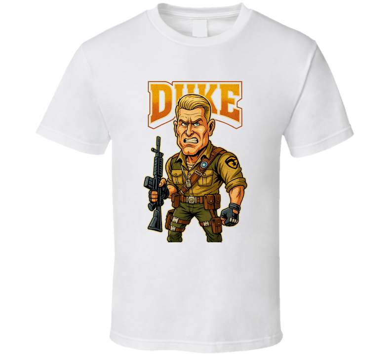 Duke G.i. Joe Cartoon Series Caricature Fan T Shirt Duke G.i. Joe Cartoon Series Caricature Fan T Shirt