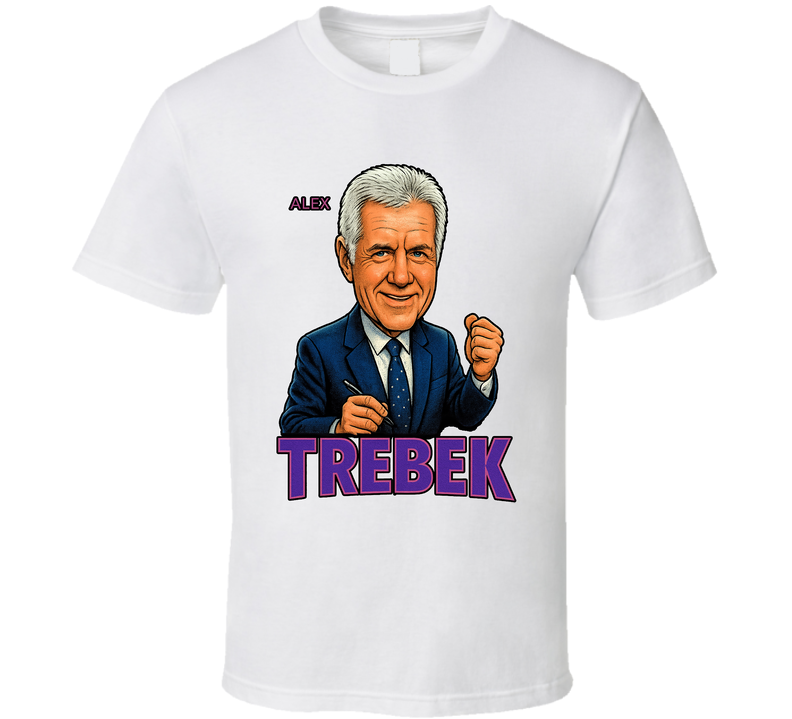 Alex Trebek Jeopardy Tv Series Caricature Fan T Shirt Alex Trebek Jeopardy Tv Series Caricature Fan T Shirt