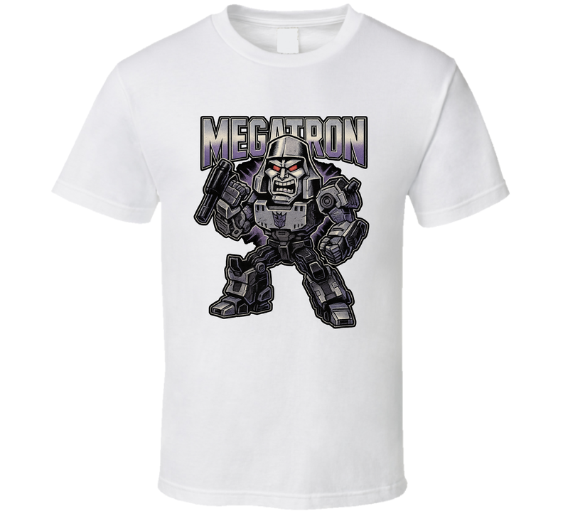 Megatron Transformers Cartoon Series Caricature Fan T Shirt Megatron Transformers Cartoon Series Caricature Fan T Shirt