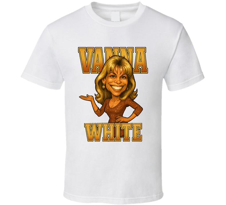 Vanna White Wheel Of Fortune Tv Series Caricature Fan T Shirt