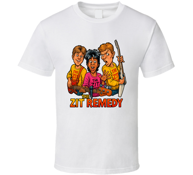 The Zit Remedy Degrassi Junior High Fictional Band Caricature Fan T Shirt The Zit Remedy Degrassi Junior High Fictional Band Caricature Fan T Shirt