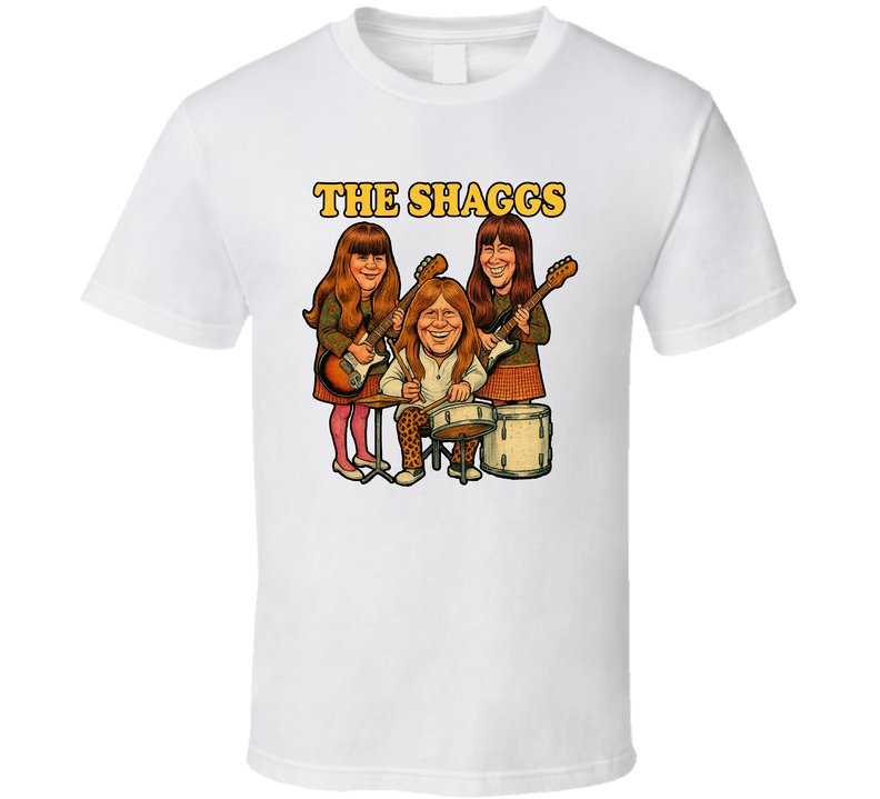 The Shaggs Fictional Band Caricature Fan T Shirt The Shaggs Fictional Band Caricature Fan T Shirt