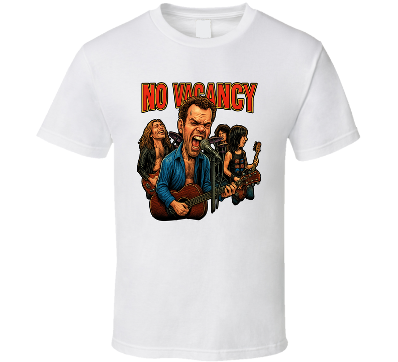 No Vacancy School Of Rock Fictional Band Caricature Fan T Shirt No Vacancy School Of Rock Fictional Band Caricature Fan T Shirt