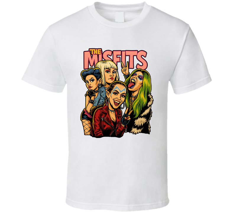 The Misfits Jem And The Holograms Fictional Band Caricature Fan T Shirt The Misfits Jem And The Holograms Fictional Band Caricature Fan T Shirt