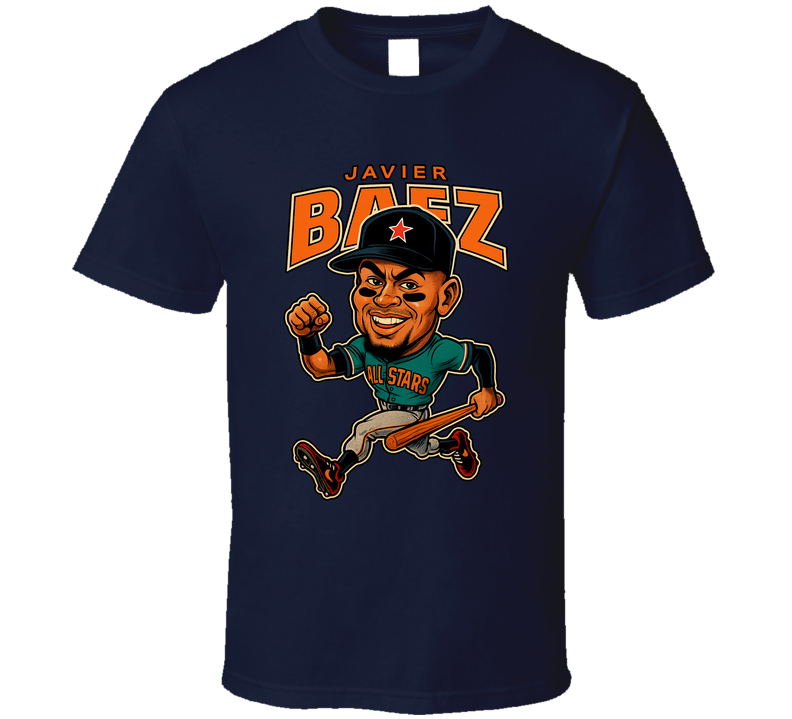 Javier Baez All Star Baseball Caricature T Shirt Javier Baez All Star Baseball Caricature T Shirt