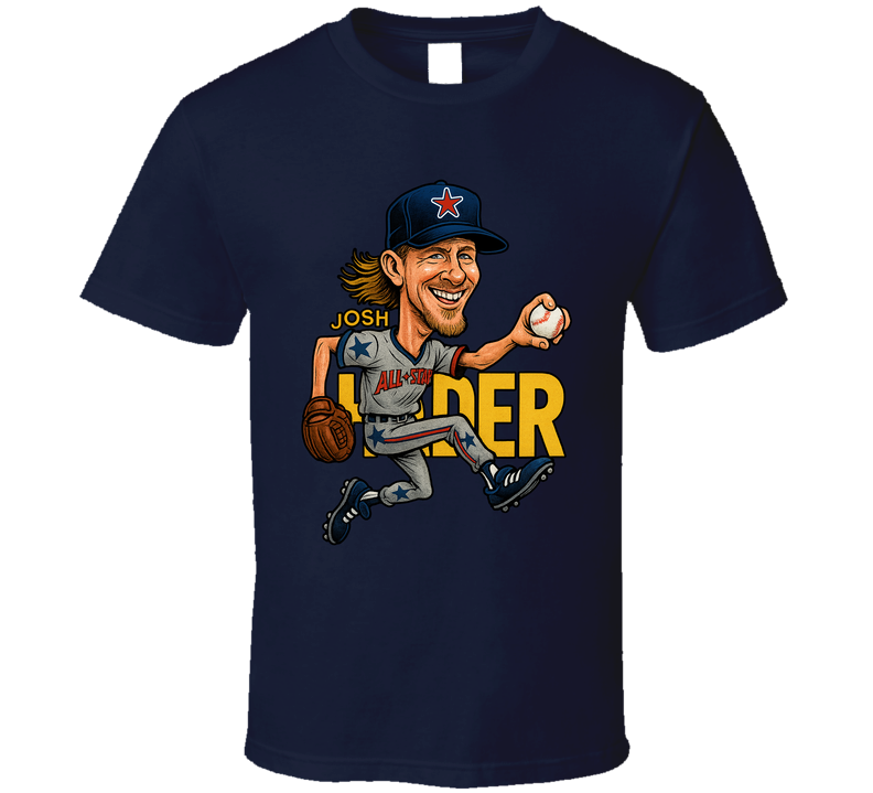 Josh Hader All Star Baseball Caricature Fan T Shirt Josh Hader All Star Baseball Caricature Fan T Shirt