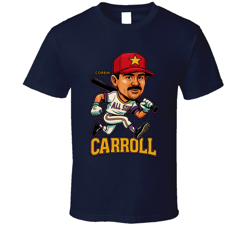 Corbin Carroll All Star Baseball Caricature Fan T Shirt Corbin Carroll All Star Baseball Caricature Fan T Shirt