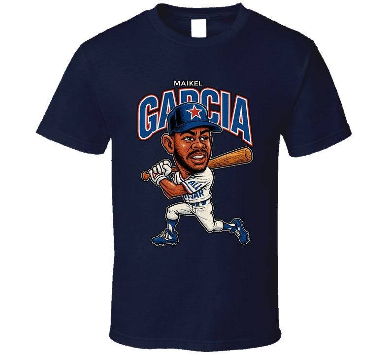 Maikel Garcia All Star Baseball Caricature Fan T Shirt Maikel Garcia All Star Baseball Caricature Fan T Shirt