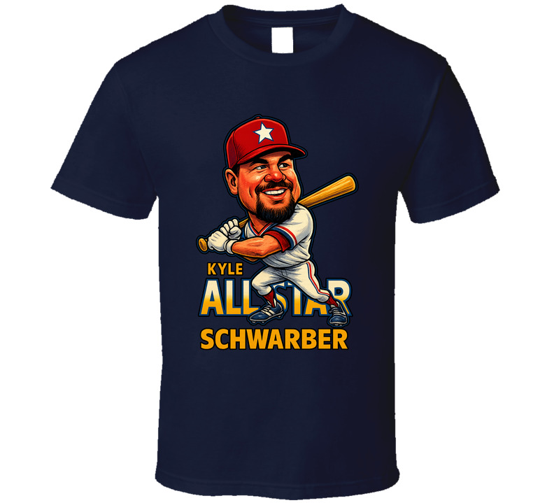 Kyle Schwarber All Star Baseball Caricature Fan T Shirt Kyle Schwarber All Star Baseball Caricature Fan T Shirt