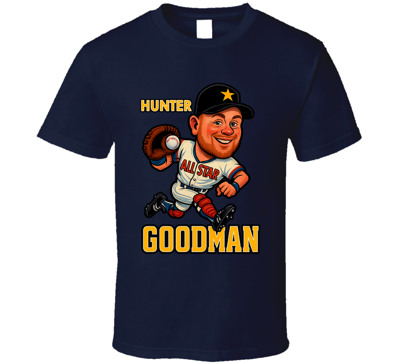 Hunter Goodman All Star Baseball Caricature Fan T Shirt Hunter Goodman All Star Baseball Caricature Fan T Shirt