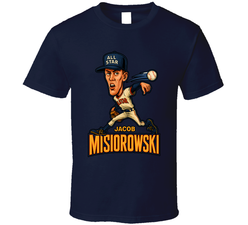 Jacob Misiorowski All Star Baseball Caricature Fan T Shirt Jacob Misiorowski All Star Baseball Caricature Fan T Shirt