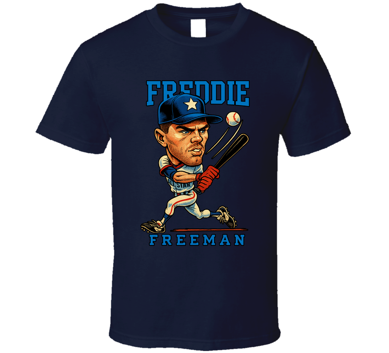 Freddie Freeman All Star Baseball Caricature Fan T Shirt Freddie Freeman All Star Baseball Caricature Fan T Shirt