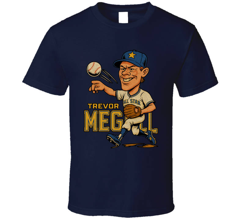 Trevor Megill All Star Baseball Caricature Fan T Shirt Trevor Megill All Star Baseball Caricature Fan T Shirt
