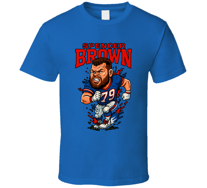 Spencer Brown Football Caricature Fan T Shirt