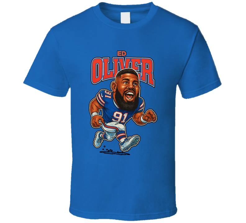 Ed Oliver Football Caricature Fan T Shirt Ed Oliver Football Caricature Fan T Shirt