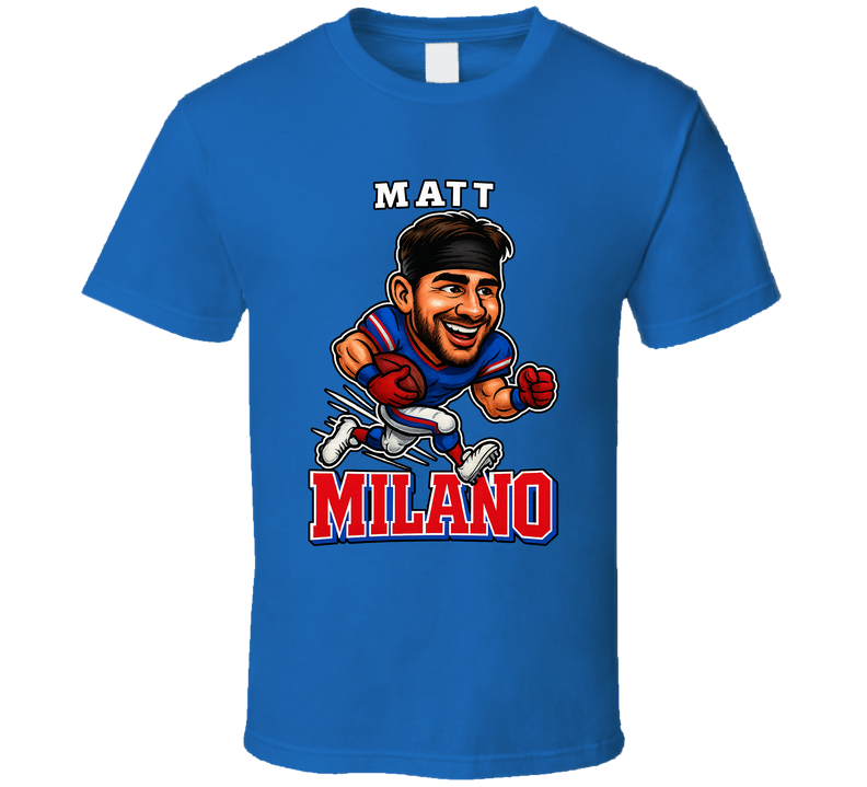 Matt Milano Football Caricature Fan T Shirt Matt Milano Football Caricature Fan T Shirt