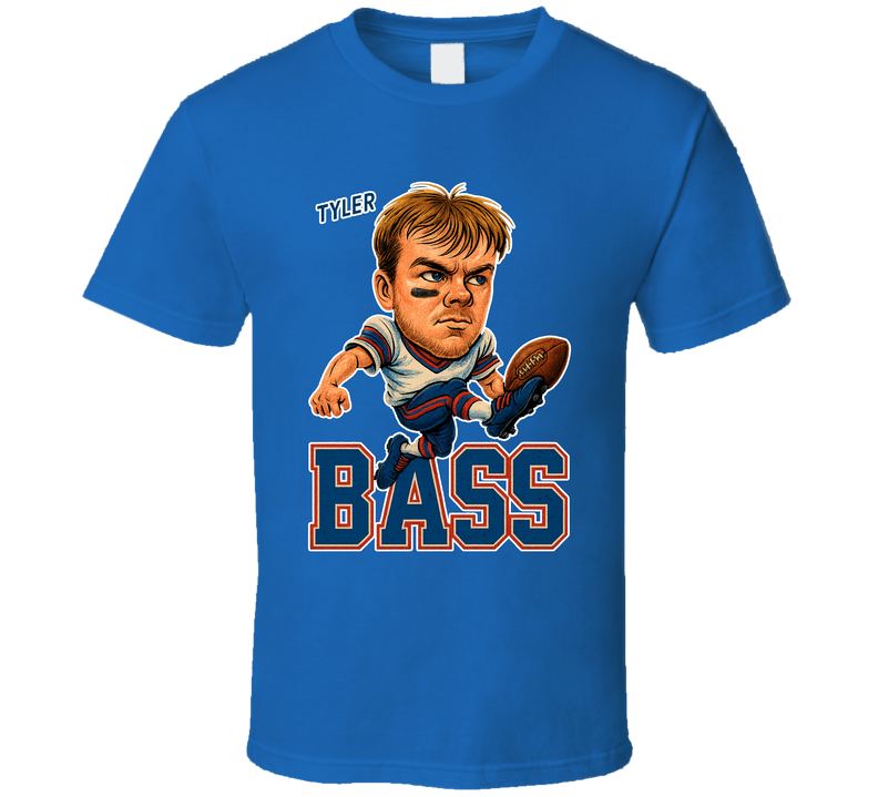 Tyler Bass Football Caricature Fan T Shirt
