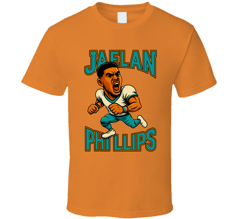 Jaelan Phillips Football Caricature Fan T Shirt Jaelan Phillips Football Caricature Fan T Shirt