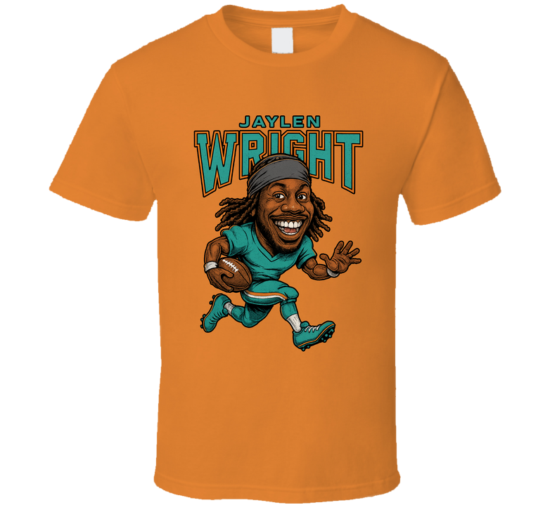 Jaylen Wright Football Caricature Fan T Shirt Jaylen Wright Football Caricature Fan T Shirt