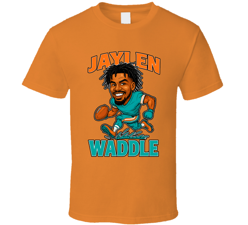 Jaylen Waddle Football Caricature Fan T Shirt Jaylen Waddle Football Caricature Fan T Shirt
