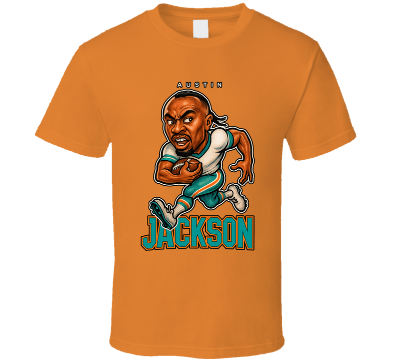 Austin Jackson Football Caricature Fan T Shirt Austin Jackson Football Caricature Fan T Shirt
