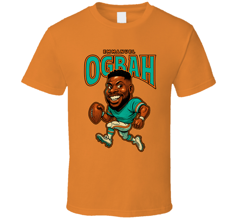 Emmanuel Ogbah Football Caricature Fan T Shirt Emmanuel Ogbah Football Caricature Fan T Shirt