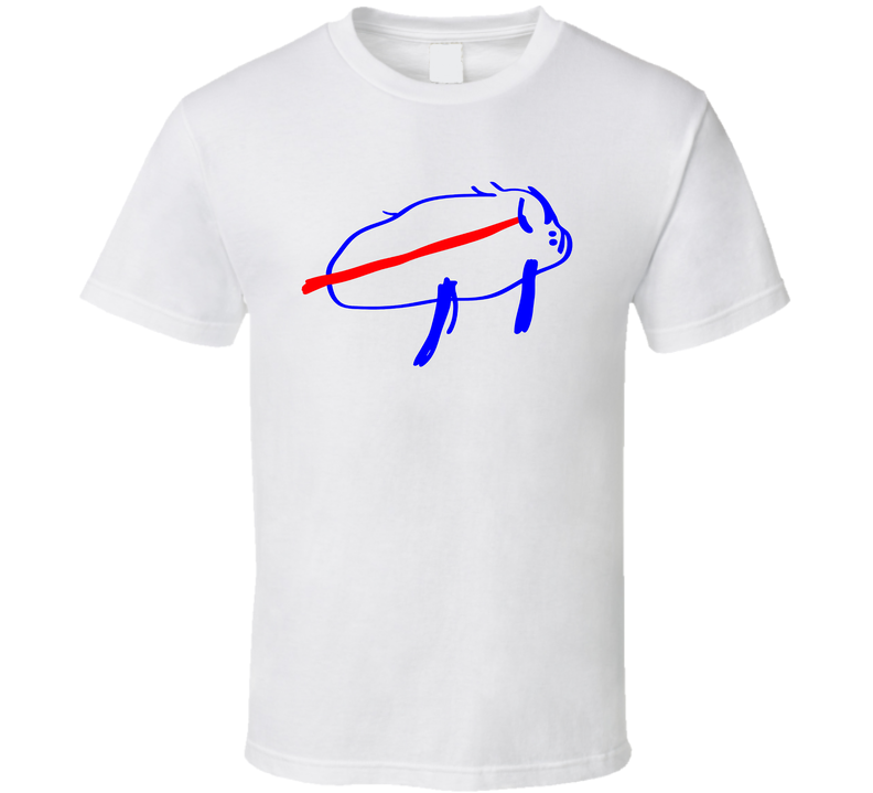 Josh Allen Hand Drawn Team Logo Football Fan T Shirt