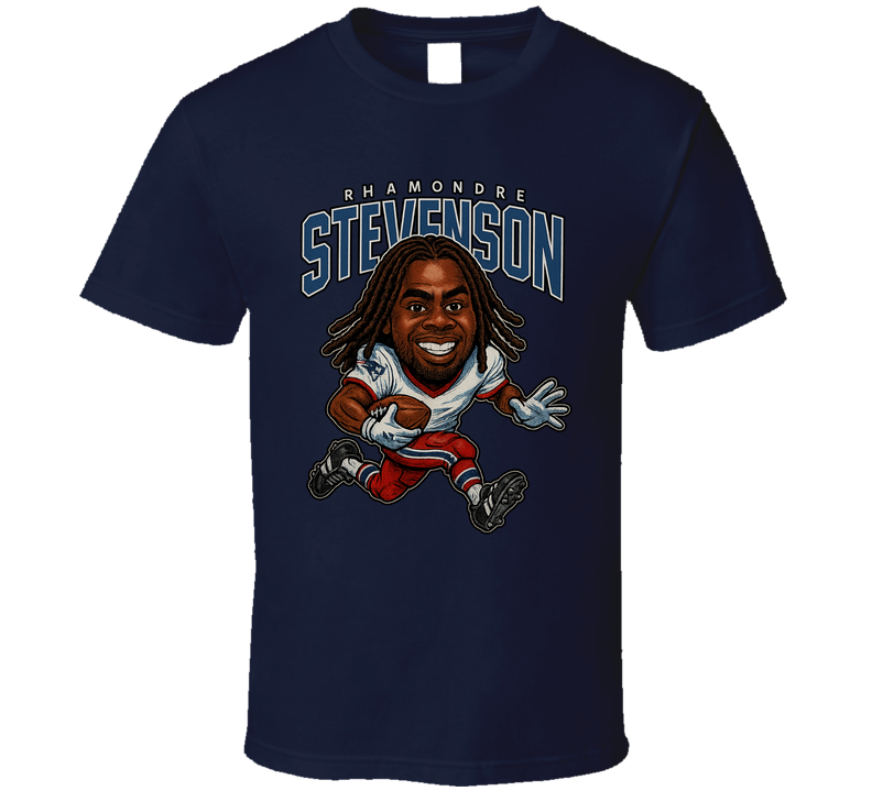 Rhamondre Stevenson Football Caricature Fan T Shirt Rhamondre Stevenson Football Caricature Fan T Shirt