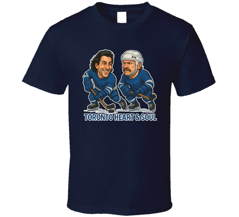 Doug Gilmour And Wendel Clark Toronto Heart & Soul Hockey Duo Caricatures Fan T Shirt