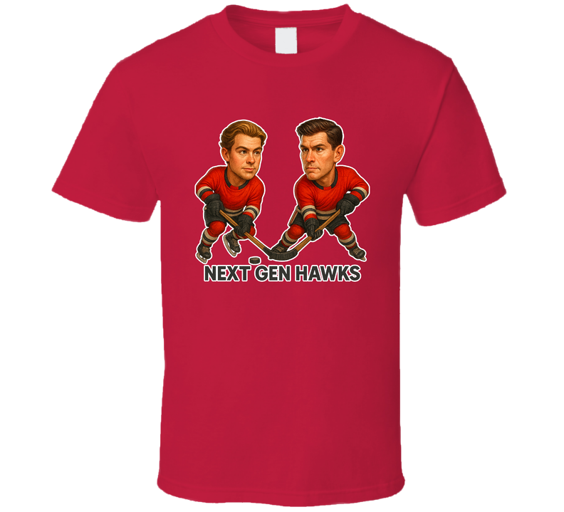 Connor Bedard And Luka Reichel Next Gen Hawks Hockey Duo Caricatures Fan T Shirt Connor Bedard And Luka Reichel Next Gen Hawks Hockey Duo Caricatures Fan T Shirt
