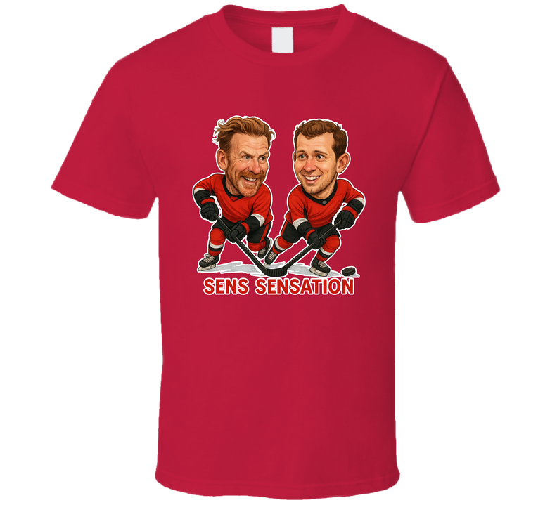 Daniel Alfredsson And Jason Spezza Sens Sensation Hockey Duo Caricatures Fan T Shirt Daniel Alfredsson And Jason Spezza Sens Sensation Hockey Duo Caricatures Fan T Shirt