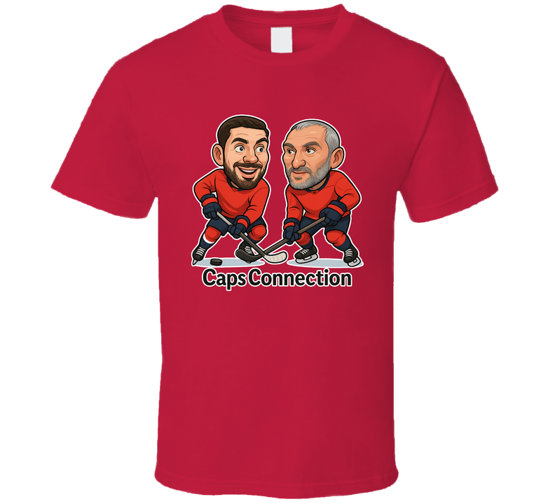Evgeny Kuznetsov And Alex Ovechkin Caps Connection Hockey Duo Caricatures Fan T Shirt Evgeny Kuznetsov And Alex Ovechkin Caps Connection Hockey Duo Caricatures Fan T Shirt