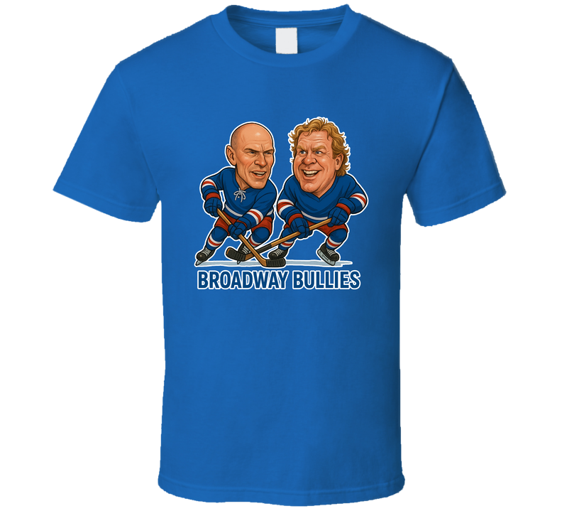 Mark Messier And Brian Leetch Broadway Bullies Hockey Duo Caricatures Fan T Shirt Mark Messier And Brian Leetch Broadway Bullies Hockey Duo Caricatures Fan T Shirt