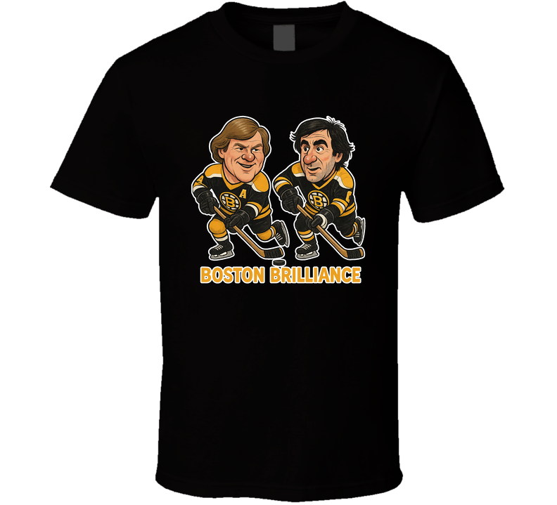 Bobby Orr And Phil Esposito Boston Brilliance Hockey Duo Caricatures Fan T Shirt Bobby Orr And Phil Esposito Boston Brilliance Hockey Duo Caricatures Fan T Shirt