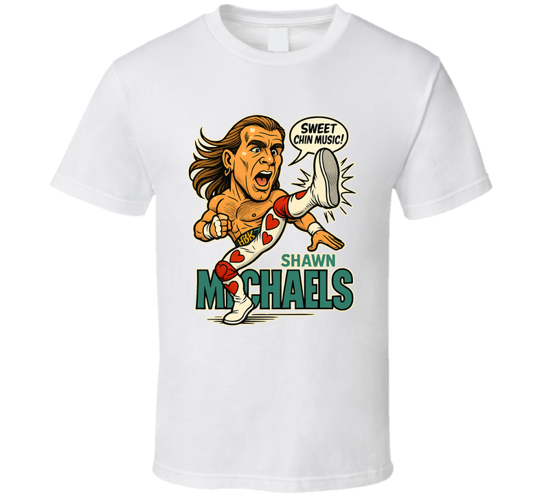 Shawn Michaels Wrestling Fan Caricature T Shirt
