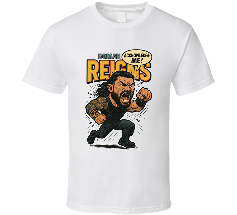 Roman Reigns Wrestling Fan Caricature T Shirt