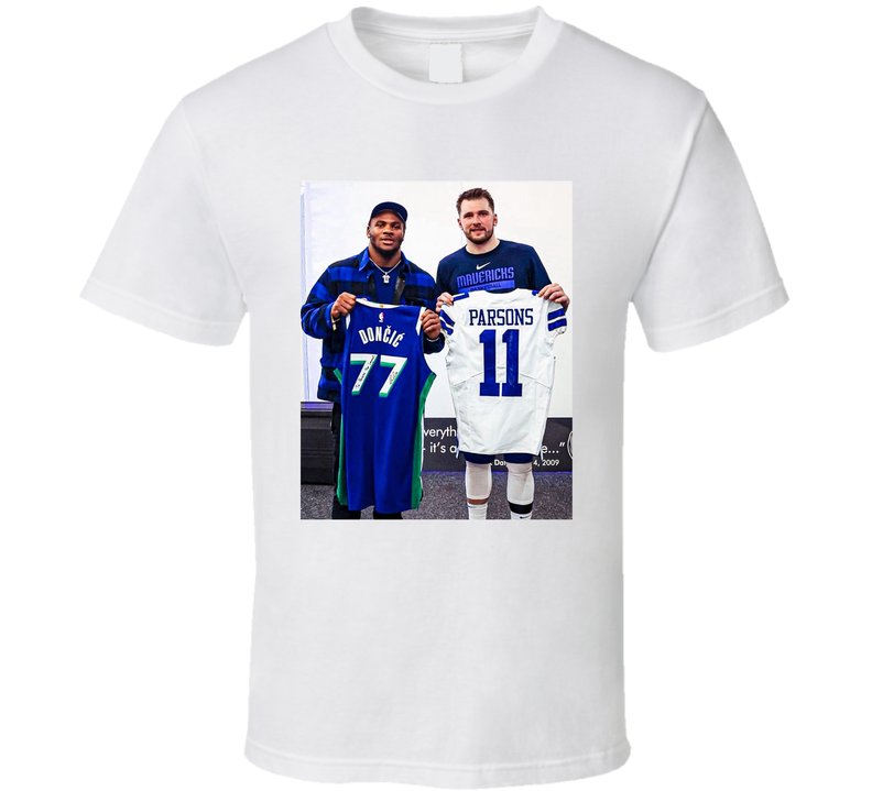 Micah Parson Luka Doncic Traded Away From Dallas 2025 Fan T Shirt Micah Parson Luka Doncic Traded Away From Dallas 2025 Fan T Shirt