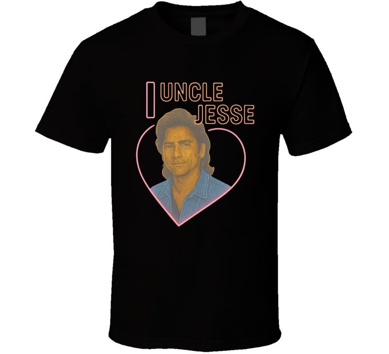 I Heart Love Uncle Jesse Full House 90s Sitcom Character Fan T Shirt I Heart Love Uncle Jesse Full House 90s Sitcom Character Fan T Shirt