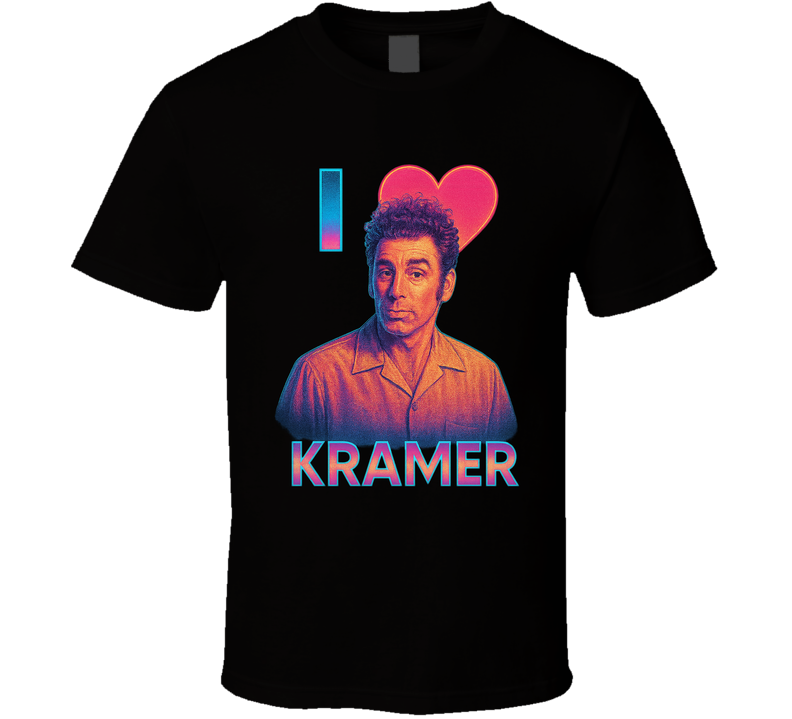 I Heart Love Kramer Seinfeld 90s Sitcom Character Fan T Shirt