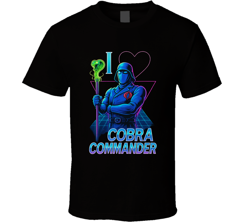 I Heart Love Cobra Commander G.i. Joe 80s Movie Villain Fan T Shirt