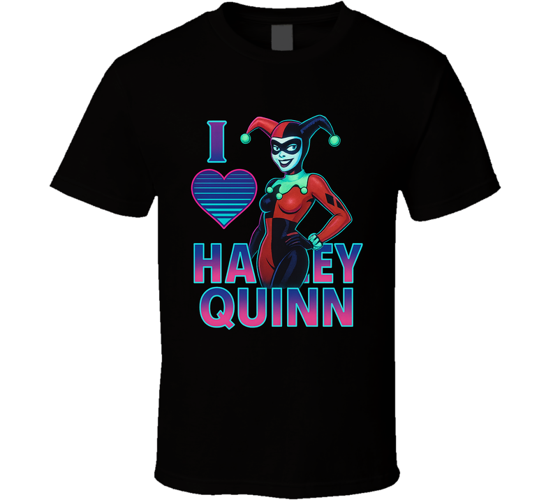 I Heart Love Harley Quinn Batman The Animated Series Cult Tv Character Fan T Shirt
