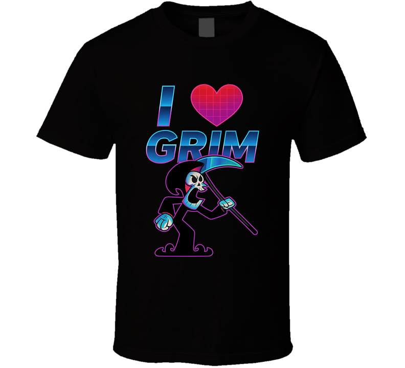I Heart Love Grim The Grim Adventures Of Billy & Mandy Cartoon Character Fan T Shirt I Heart Love Grim The Grim Adventures Of Billy & Mandy Cartoon Character Fan T Shirt