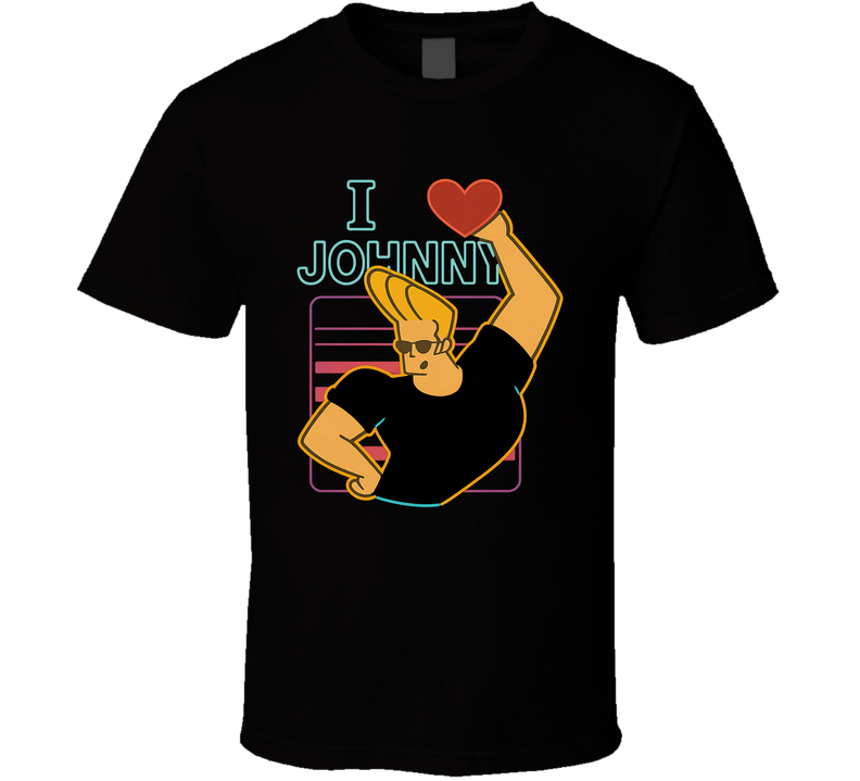 I Heart Love Johnny Bravo Cartoon Character Fan T Shirt