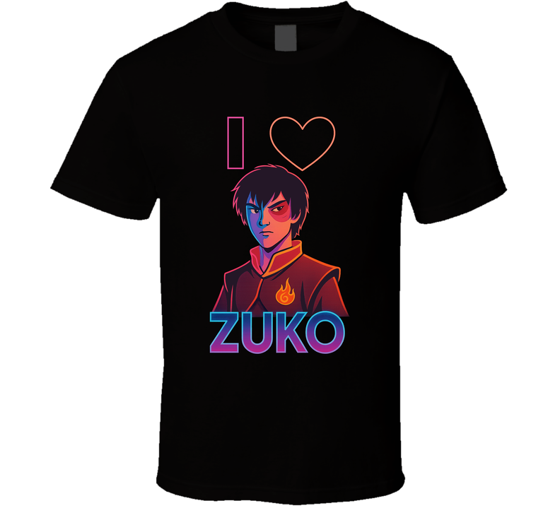 I Heart Love Zuko Nickelodeon Character Fan T Shirt
