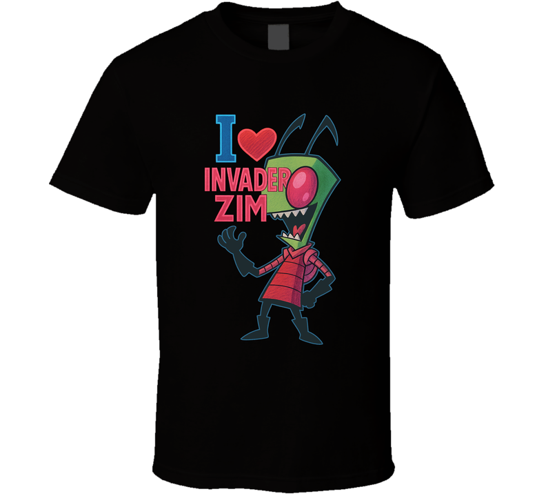 I Heart Love Invader Zim Nickelodeon Character Fan T Shirt