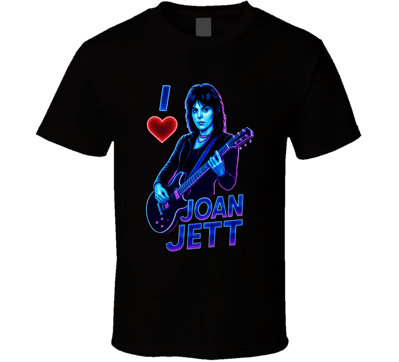 I Heart Love Joan Jett Music Fan T Shirt